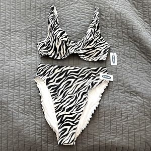Zebra print bikini (Top = M, Bottom = S)